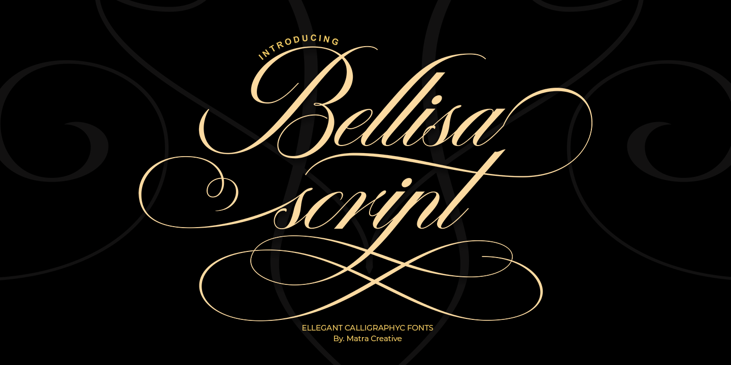 Beispiel einer Bellisa Script-Schriftart